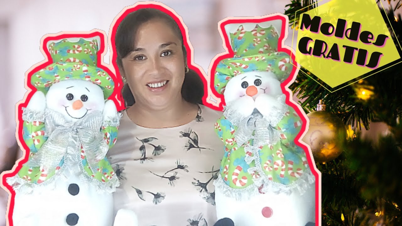 Como hacer un muñeco de nieve tierno de Navidad facil y rapido