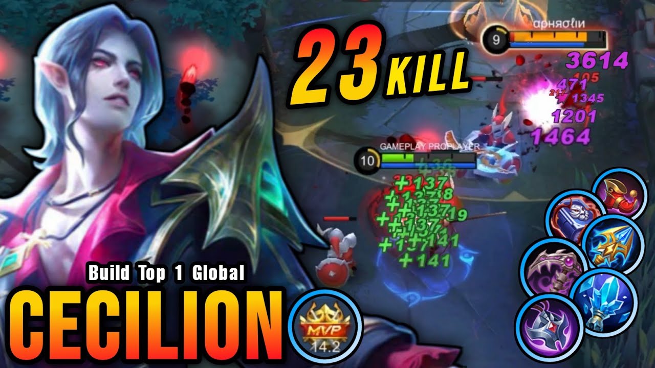 23 Kills!! Cecilion New Build (UNLIMITED MANA + LIFESTEAL) - Build Top 1 Global Cecilion ~ MLBB