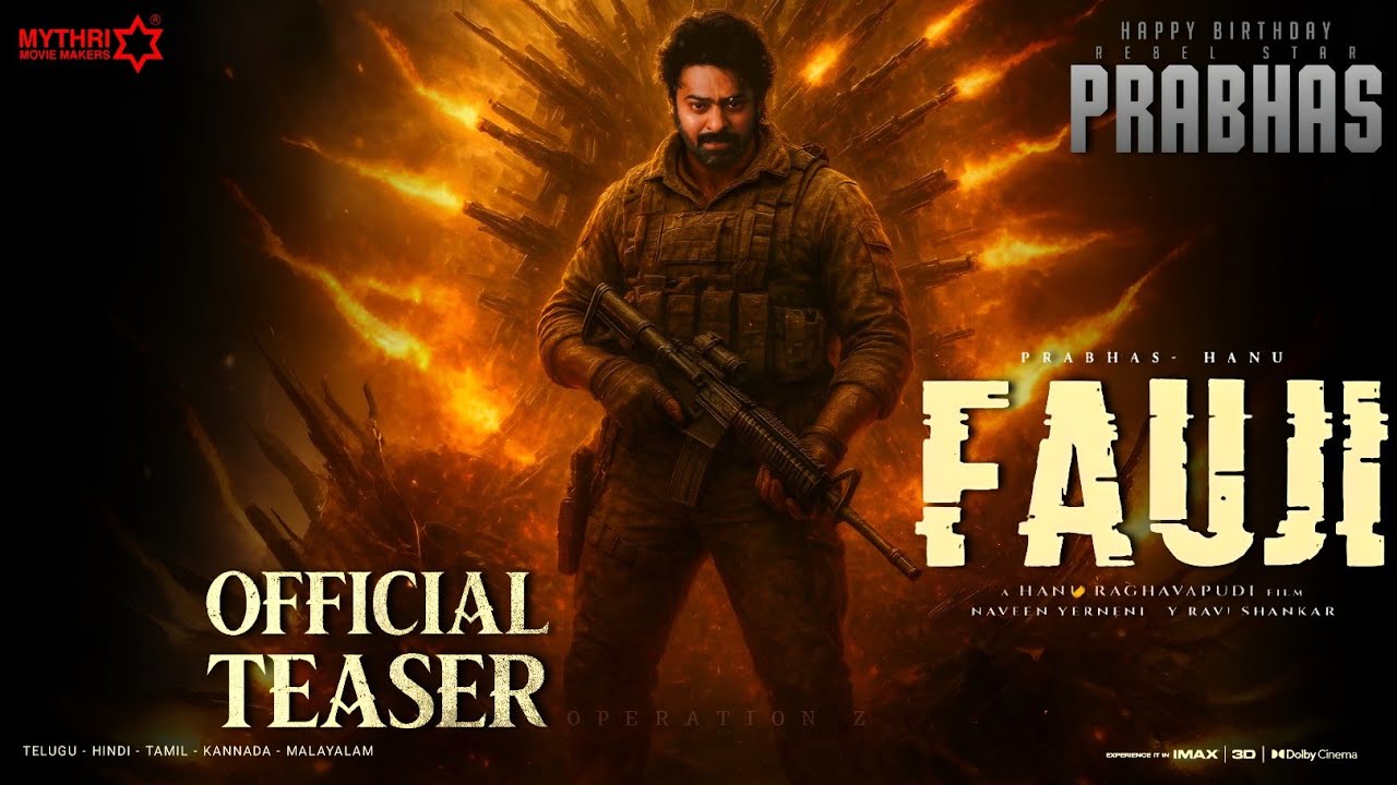 FAUJI - Prabhas Intro First Look Teaser|Fauji Official Teaser|Fauji Trailer|Prabhas|Hanu Ragavapudi