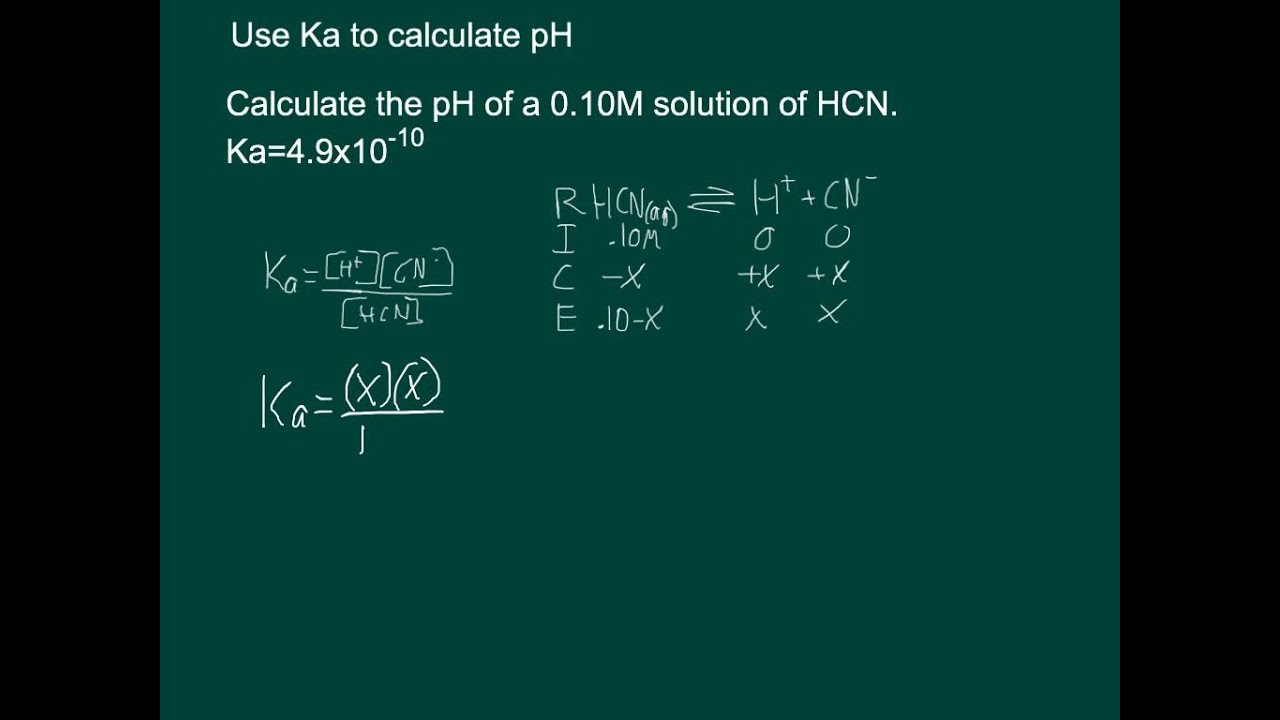 11 use Ka to find pH