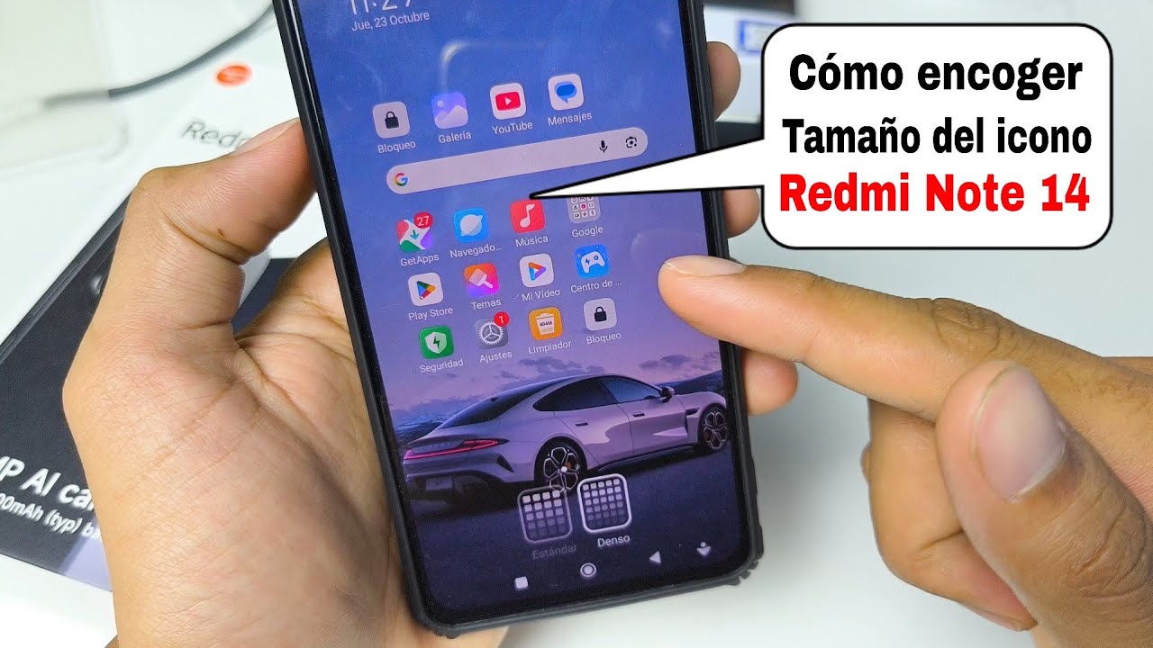 C&oacute;mo reducir el tama&ntilde;o de los iconos de las aplicaciones en el celular Redmi Note 14 