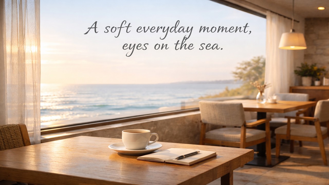Café Music | A Soft Everyday Moment, Eyes on the Sea