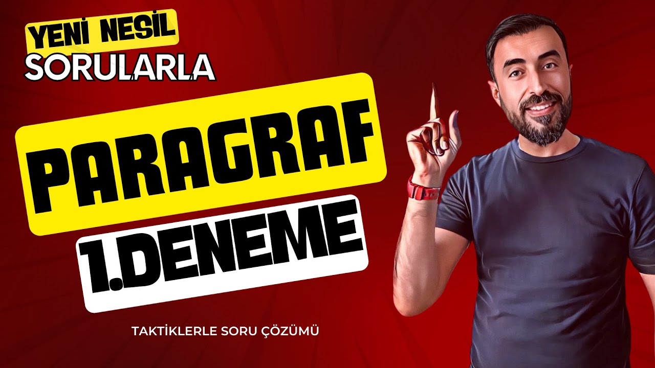 Sınav Formatında TYT TÜRKÇE PARAGRAF DENEMESİ 2 / KPSS TÜRKÇE PARAGRAF DENEMESİ 2024