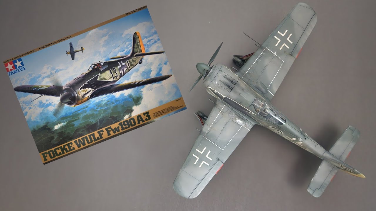 1/48 Tamiya Focke Wulf 190A3 Full Build | Detailed Brake Lines | Interior | chipping | Seatbelts