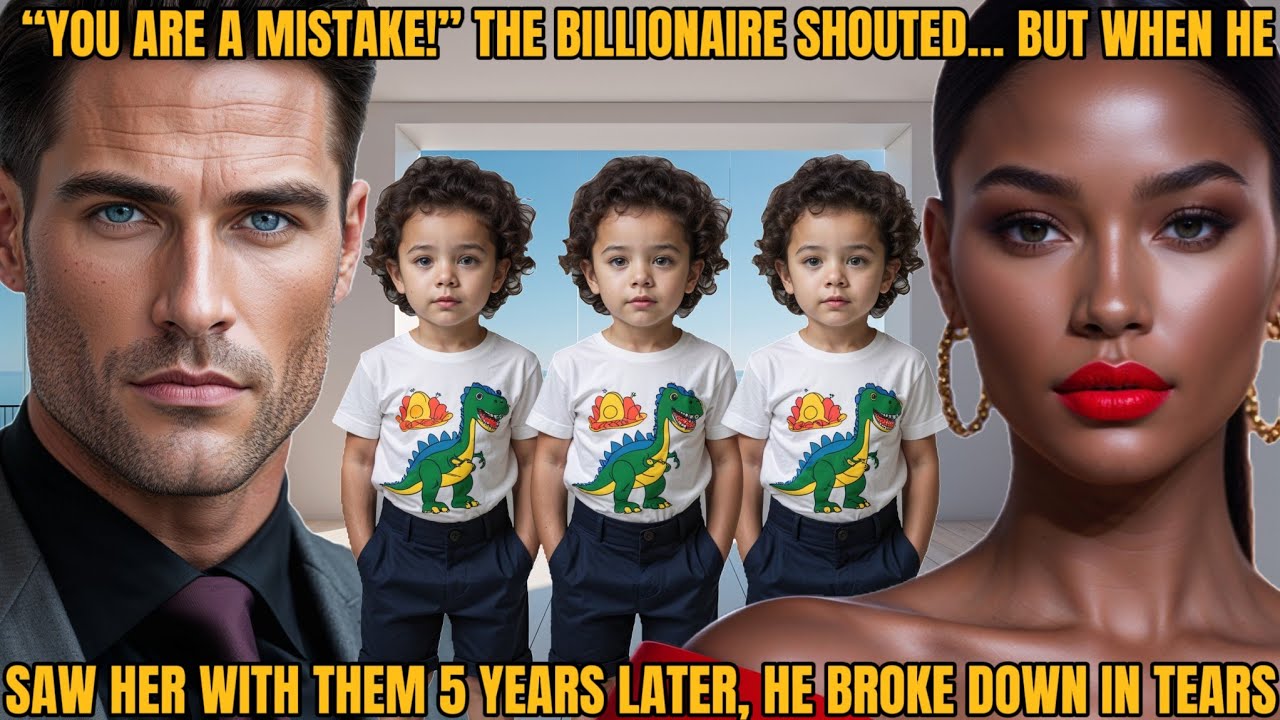 You’re Mistaken! The Billionaire Shouted… But Five Years Later, When He Saw Her With Triplets,