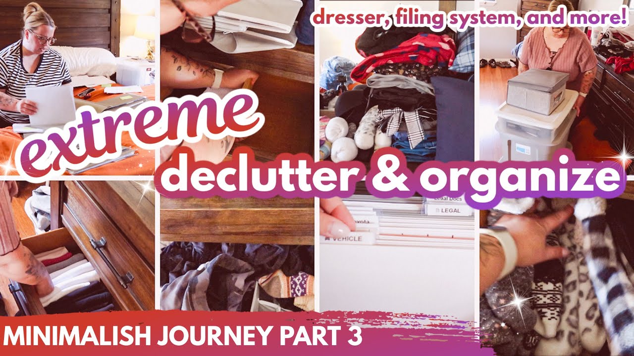 ✨NEW✨ MINIMALISH JOURNEY PART 3 | Declutter & Organize |  Dresser, filing system, and more
