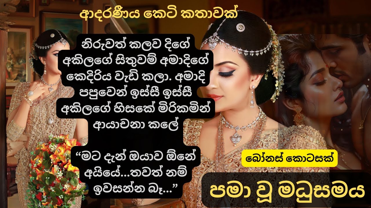 පමා වූ මධුසමය 2 | බෝනස් කොටසක් | ආදරණීය කතාවක් #sinhalaketikatha #love #shortstory  #novelstory
