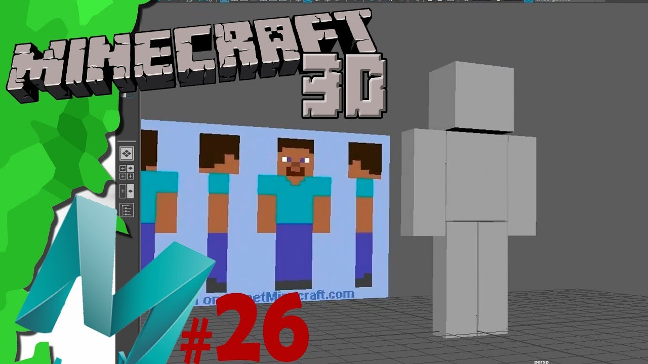 MODELADO  B&Aacute;SICO DE TU PERSONAJE DE MINECRAFT #26  CURSO DE MAYA 3D EN ESPA&Ntilde;OL  #MartesdeMaya