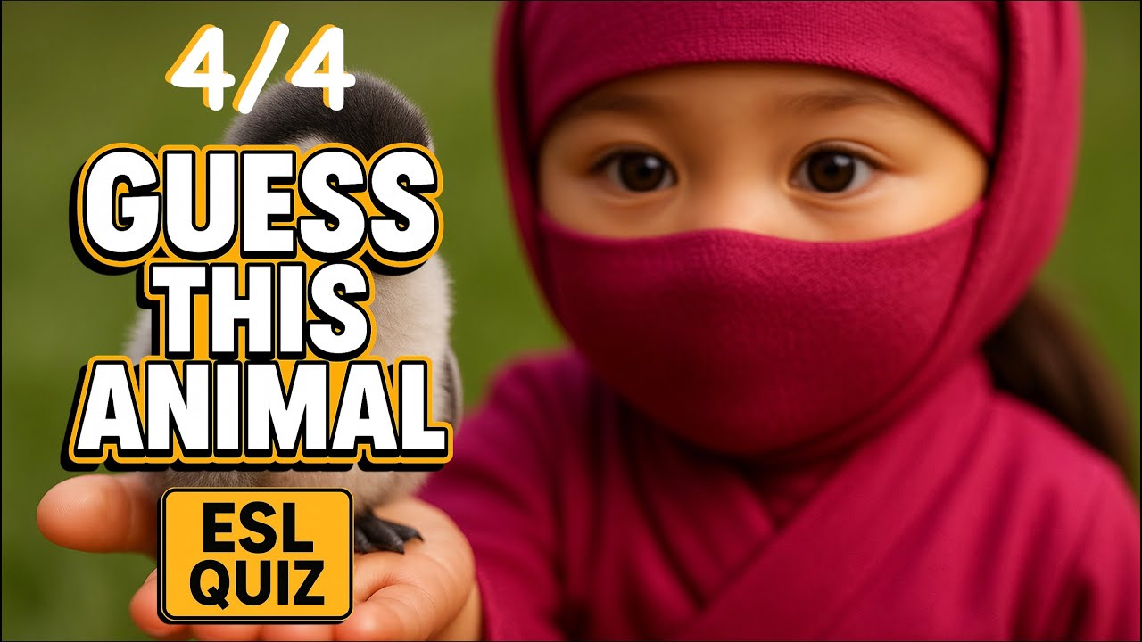 Guess the Animal! ESL Quiz Song | Pink Ninja Challenge (Part 1 of 4)