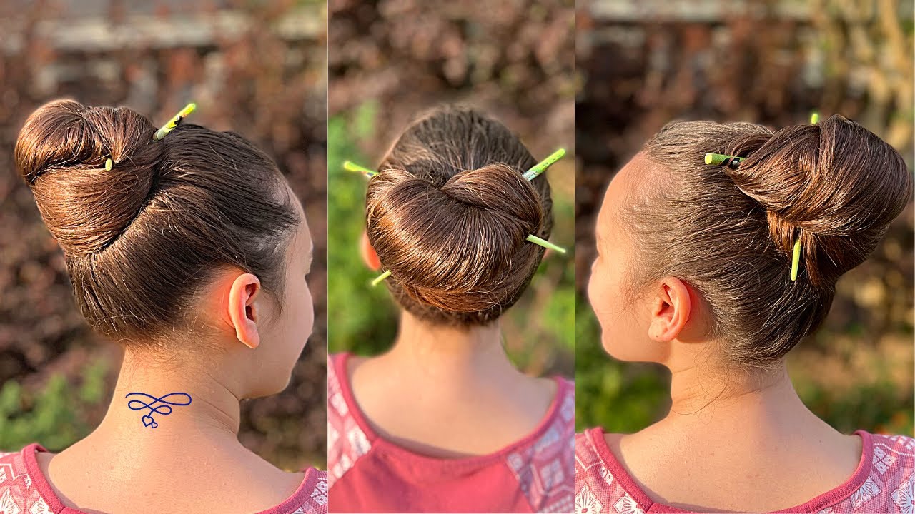 Easy Bun Using Chopsticks