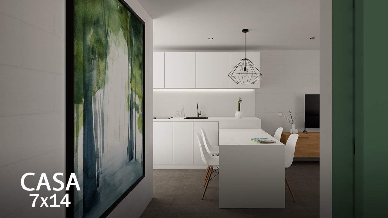 Casa Econ&oacute;mica UN PISO 7x14 metros | planos de casas