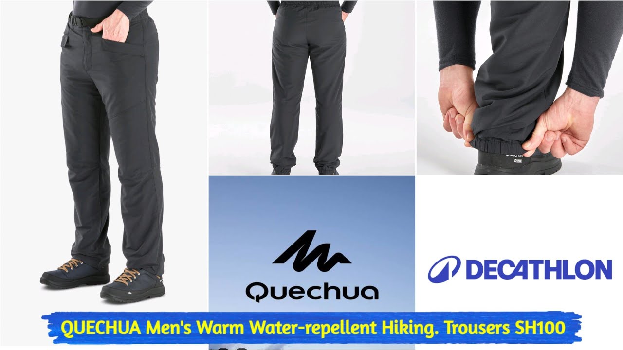 QUECHUA Men’s Warm Water-repellent Hiking Trousers SH100#indiaunboxed