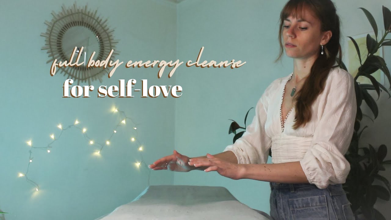 ASMR REIKI full body energy cleanse for self-love | plucking, positive affirmations, hand movements