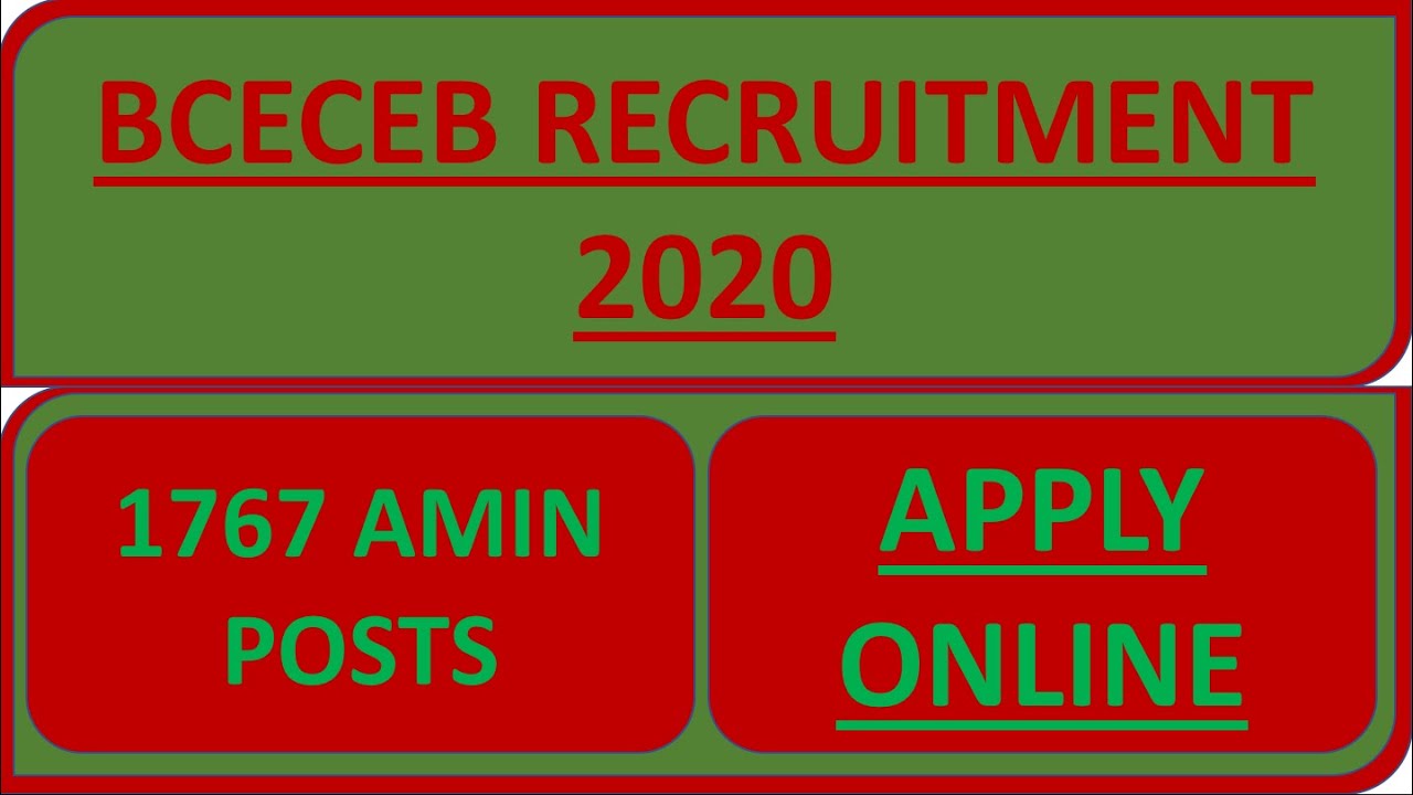 BCECEB RECRUITMENT 2020, Apply Online For 1767 Posts