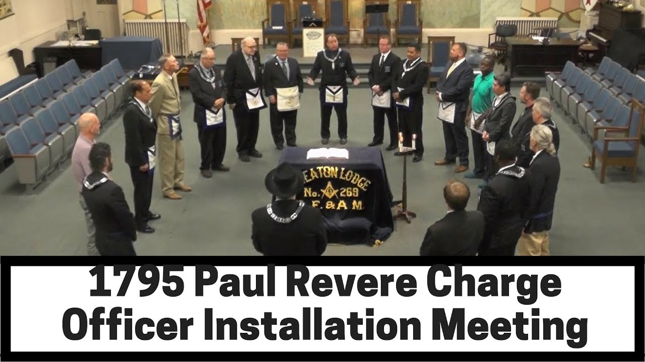 1795 Paul Revere Charge for Officer Installation Meeting, Wheaton Lodge 269