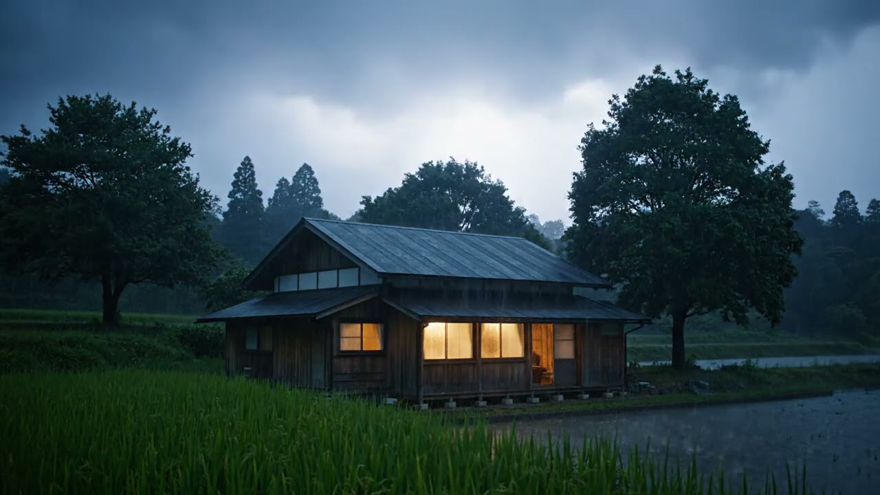 Relax with Soothing ASMR Rain and Thunder in a Cozy Cottage