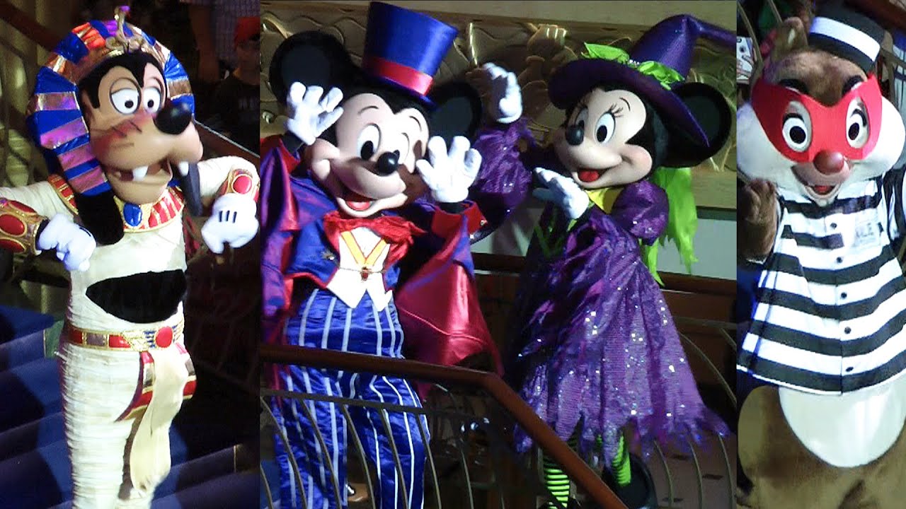 Disney Cruise Line Halloween Character Montage - Mickey's Mouse-Querade Party - Disney Fantasy