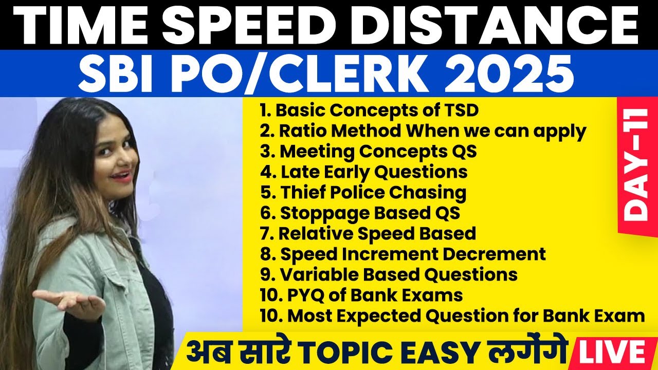 Time Speed Distance Tricks & Shortcuts | Basic to Advance for SBI & IBPS RRB 2025 |Minakshi Varshney