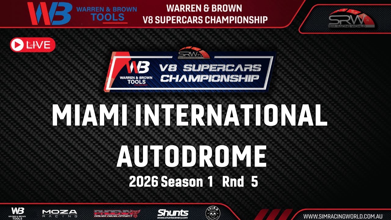 Iracing MIAMI INTERNATIONAL  | Warren & Brown V8 Supercars Round 5