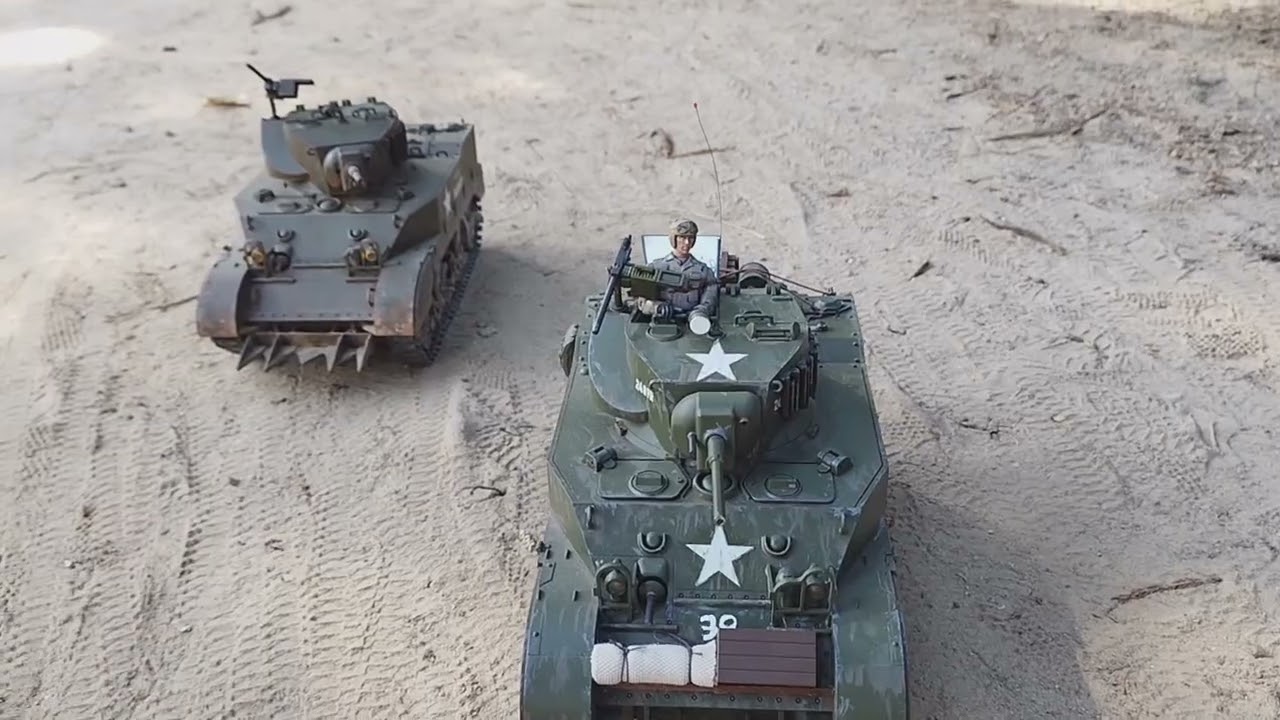US M5 Stuart light tank RC 
