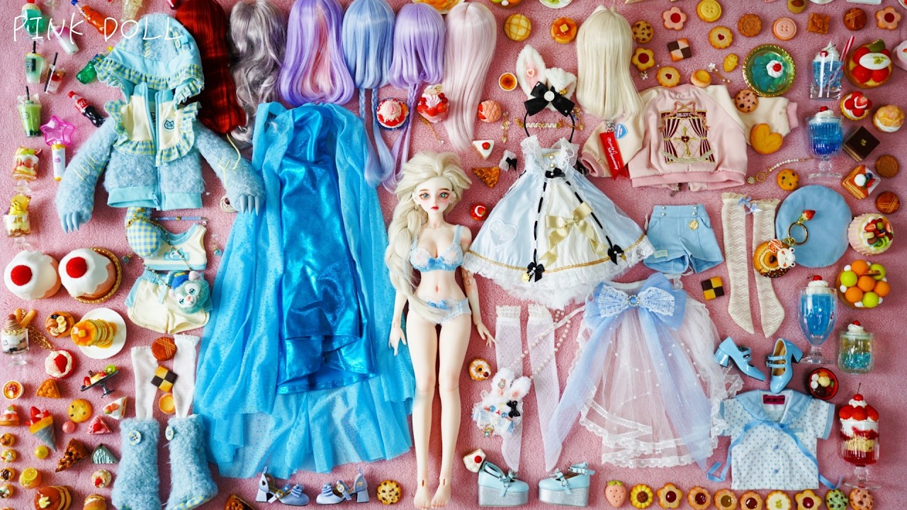 Elsa PRINCESS BJD Unboxing dressup FROZEN エルサ お姫様 着せ替え 球体関節人形 ドール アナ雪
