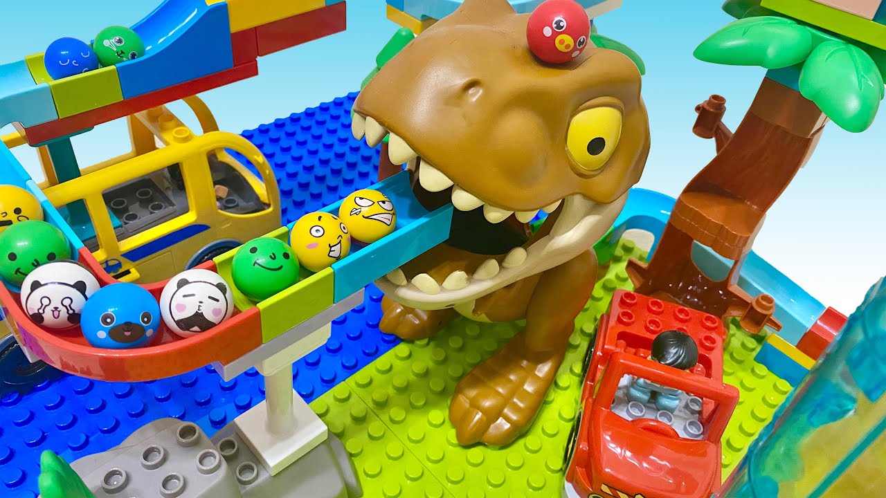 T-REX 🦖Dinosaur　Satisfying  Marble Track Set     Rolling Ball Sculpture  Marble Run   ASMR  LEGO