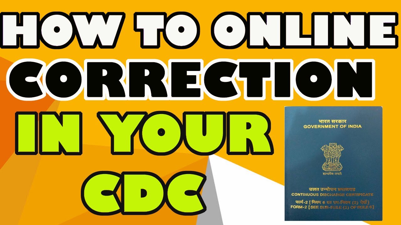How to Correction Name, place of birth in CDC
