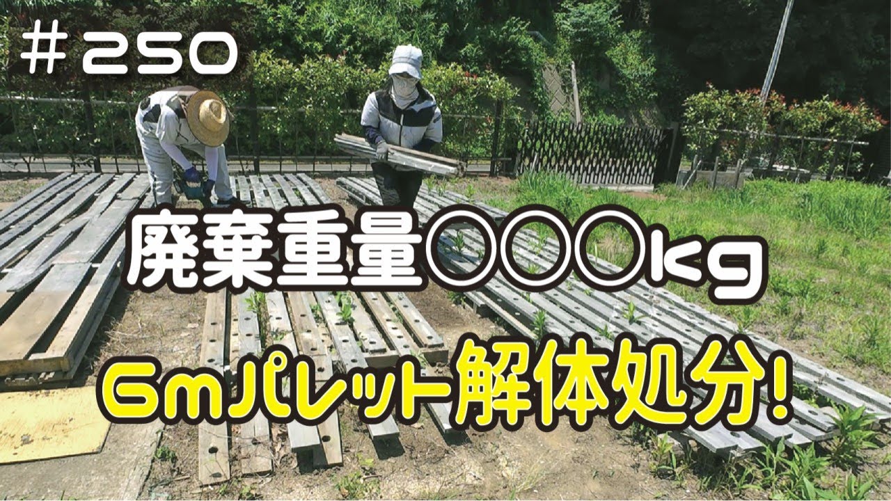 ≪週末DIYから始める移住への道≫ ＃250　長さ６ｍのパレットを解体処分したら‥廃棄総重量○○○ｋｇだった！　 ≪アラフィフ開拓≫