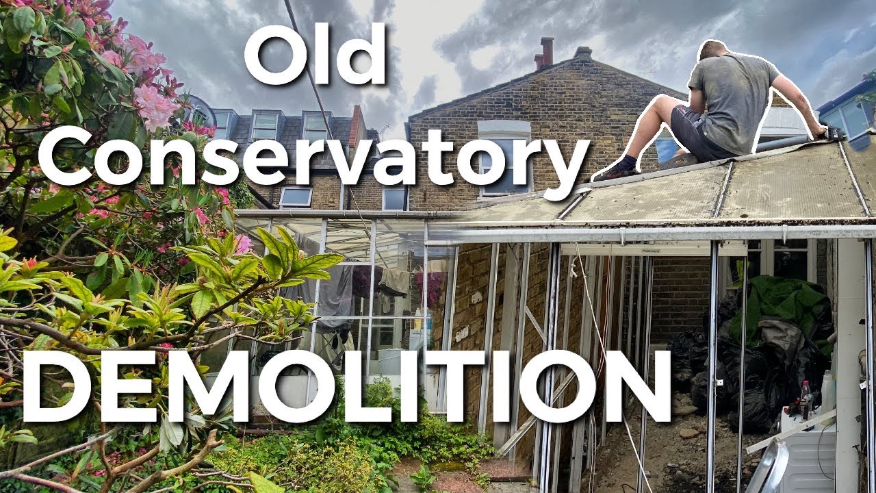 Demolishing a 50 Year Old Conservatory - DIY London Home Renovation * Oddly Satisfying *