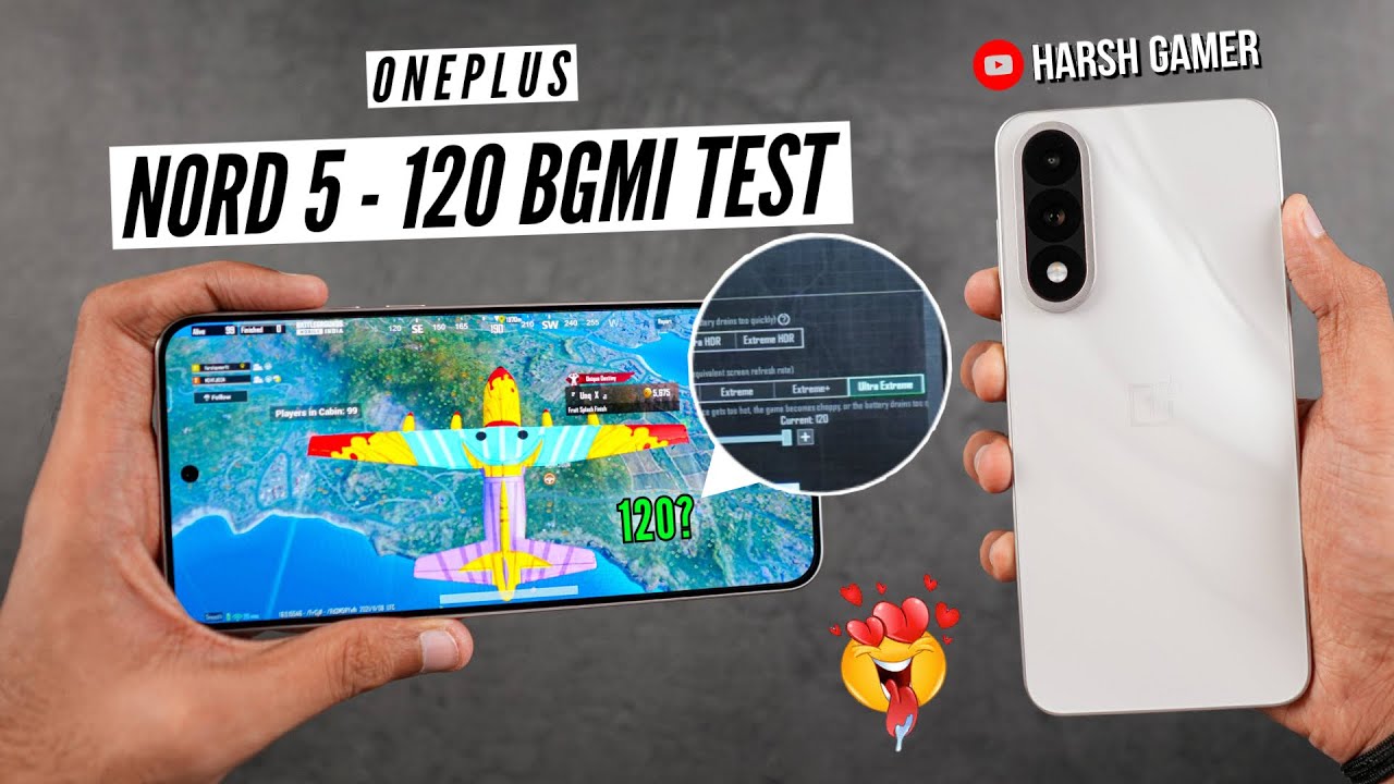 OnePlus Nord 5 - 120 FPS BGMI Test, Heating & Battery Test 🔥