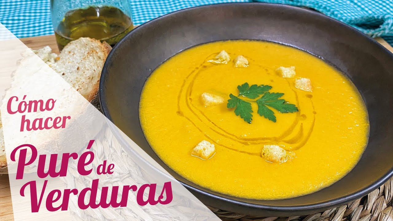 Como hacer PURE DE VERDURAS CASERO FACIL Y RAPIDO 🥬🥦🥕 Receta SALUDABLE