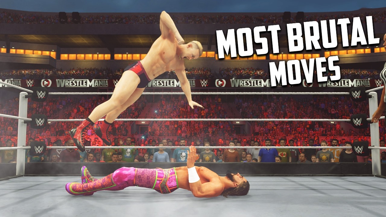 60 самых брутальных приёмов/финишеров в WWE 2K24