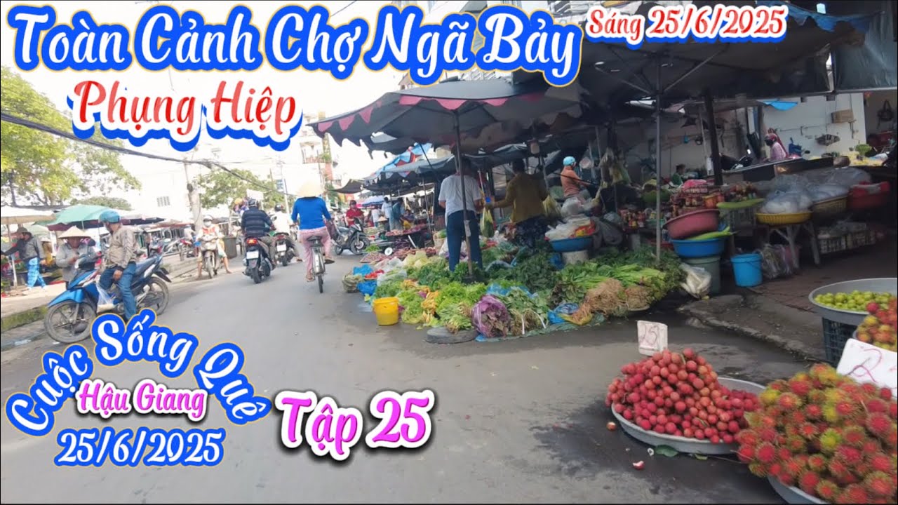 Toàn Cảnh Chợ Ngã Bảy Phụng Hiệp Sáng 25/6/2025 - Cuộc Sống Quê Hậu Giang Tập 25 | HNHG