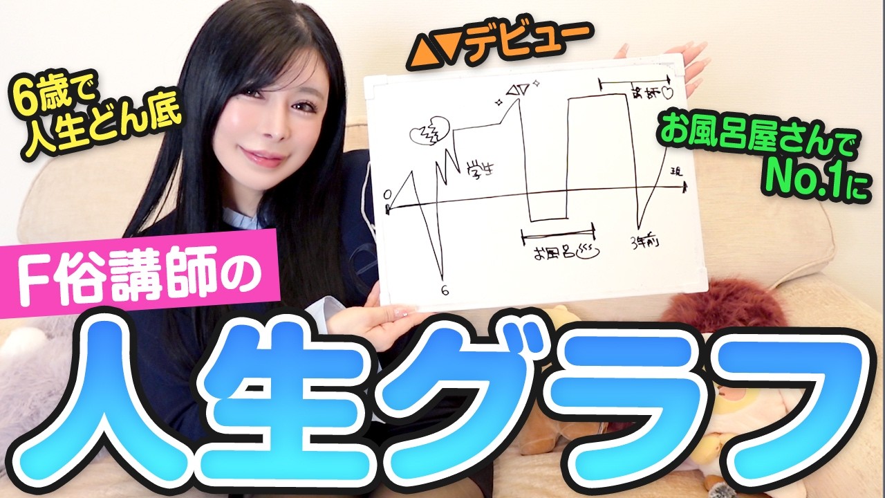 6歳で人生どん底/元△▽女優/お風呂屋さんデビュー/超地雷嬢から高級店No.1に【有名講師の人生グラフ】