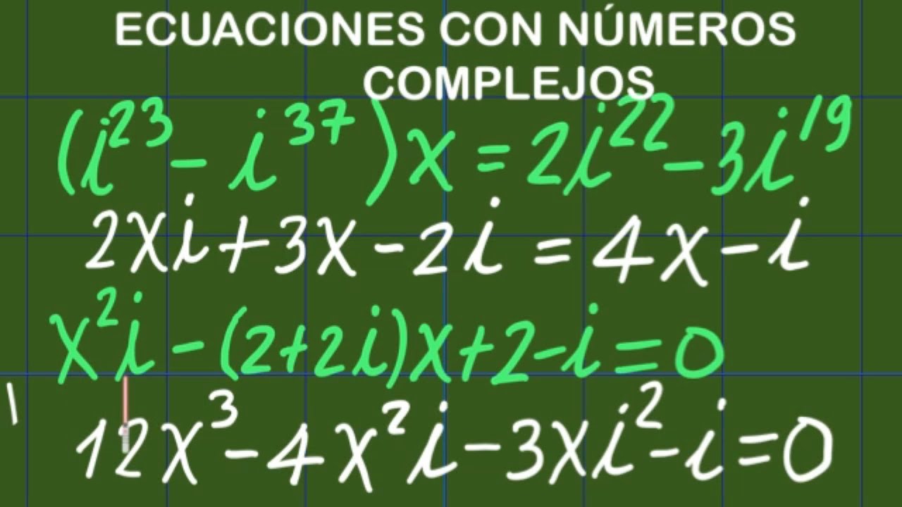 ECUACIONES PRIMER,SEGUNDO Y TERCER GRADO EN LOS COMPLEJOS