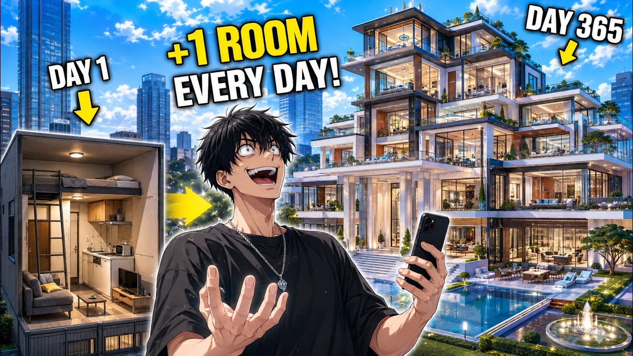 His HOUSE Gets 1 New Room Every Day Until His Tiny Apartment Is Bigger Than a PALACE!