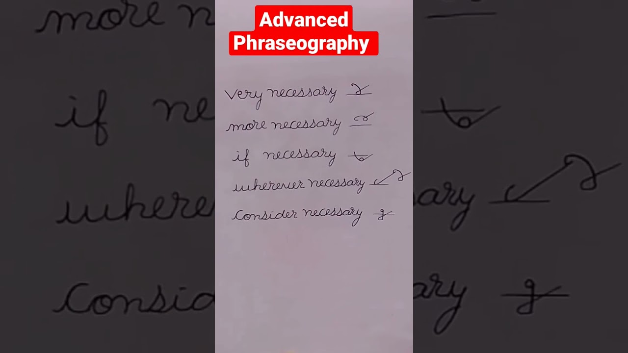 Important Advanced Phraseography Outlines frequently used in Shorthand Dictation # Viral# Shorts