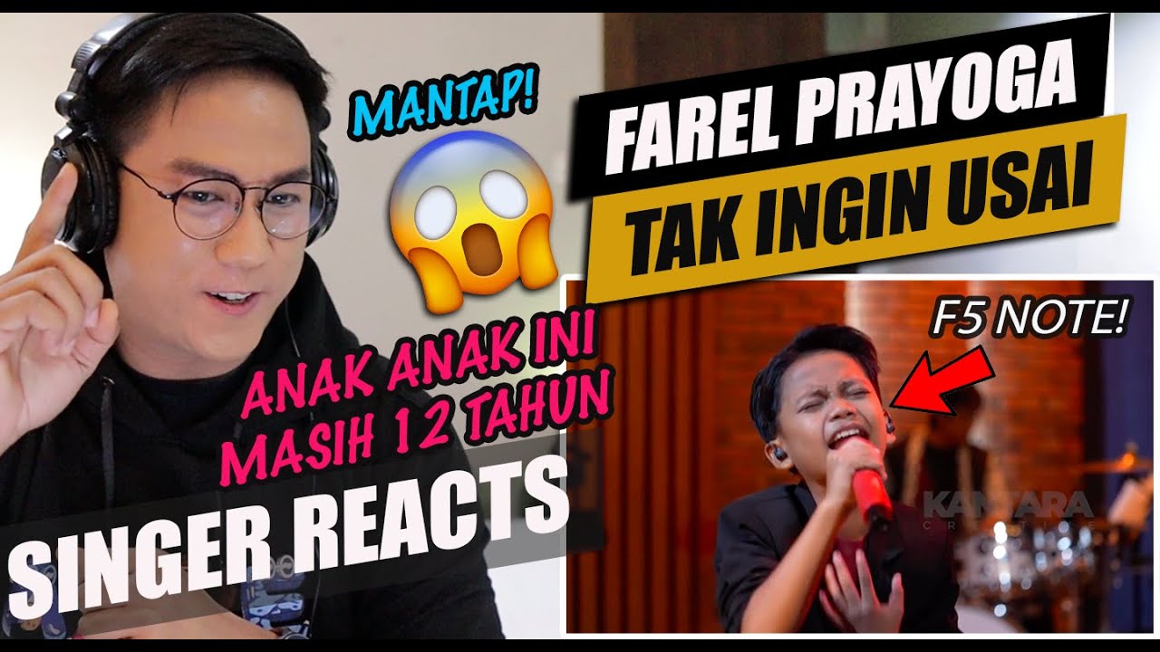 Farel Prayoga - Tak Ingin Usai | SINGER REACTION