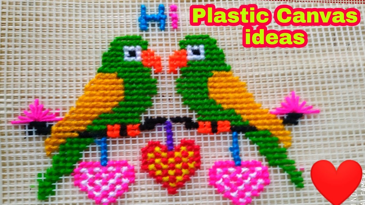 Plastic canvas Wall hanging Door Toran design/cross stitch/Beautiful Bird 🐦design
