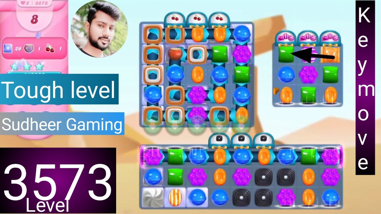 Candy crush saga level 3573 । No boosters । Tough level । Candy crush 3573 help । Sudheer Gaming