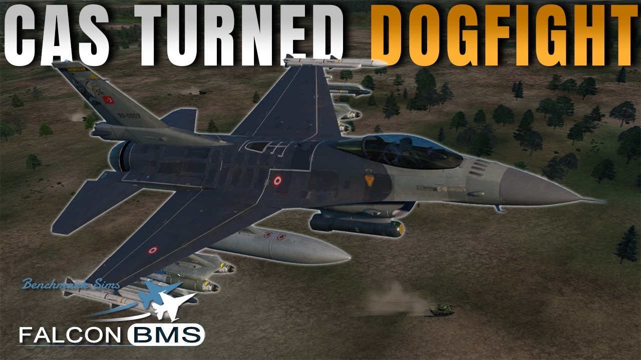 We Weren&rsquo;t Supposed to Dogfight&hellip; (Su-27 Shot Down) | F-16 CAS Falcon BMS 4.38