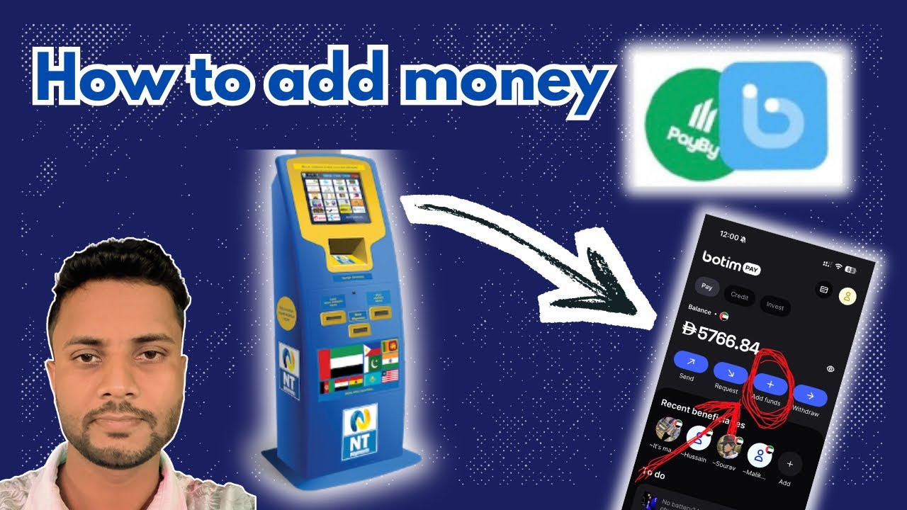 How to add money in Botim/ Payby with Nt.payment kiosk machine in UAE/ Botim me paise Kaise add kare