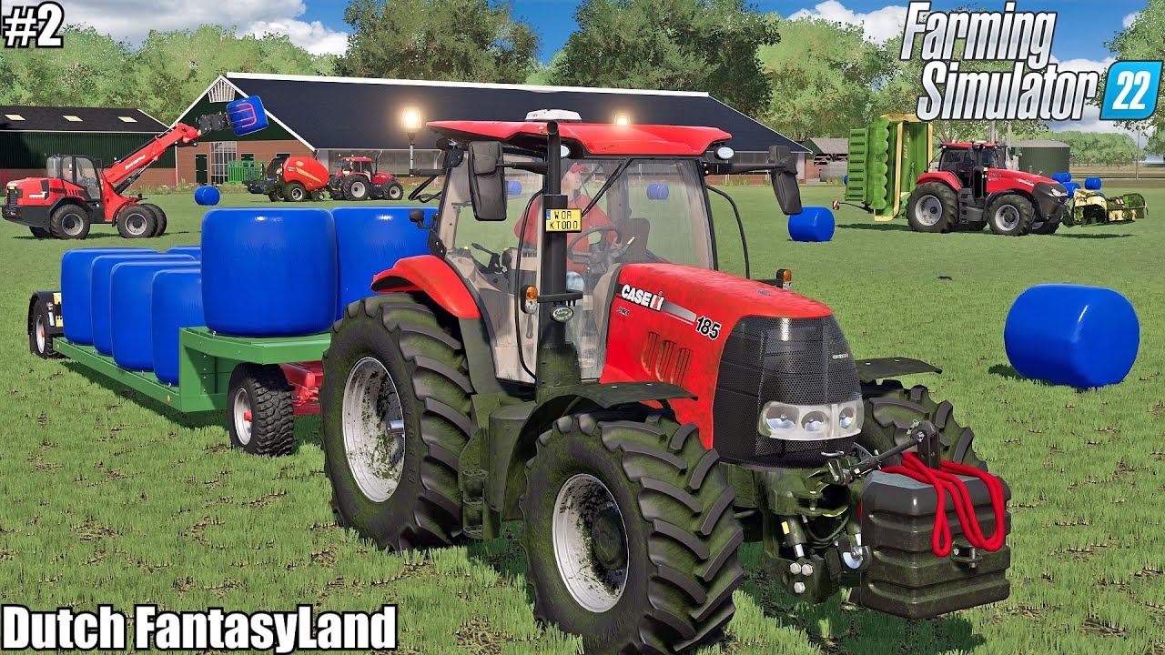MOWING GRASS, BALING and COLLECTING BALES│Dutch FantasyLand│FS 22│2