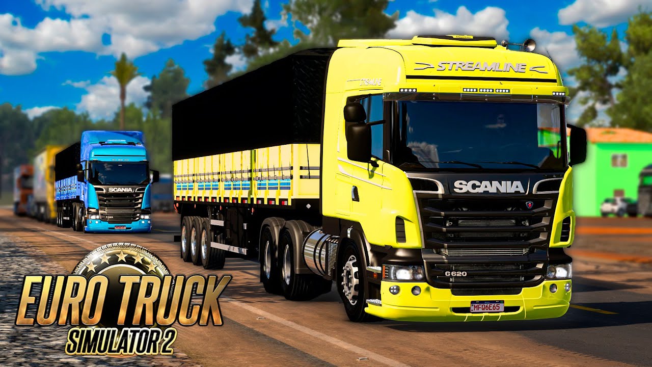 VIAGEM EM DUPLA COM 23 TONELADAS DE GRÃOS DE SOJA! - EURO TRUCK SIMULATOR 2