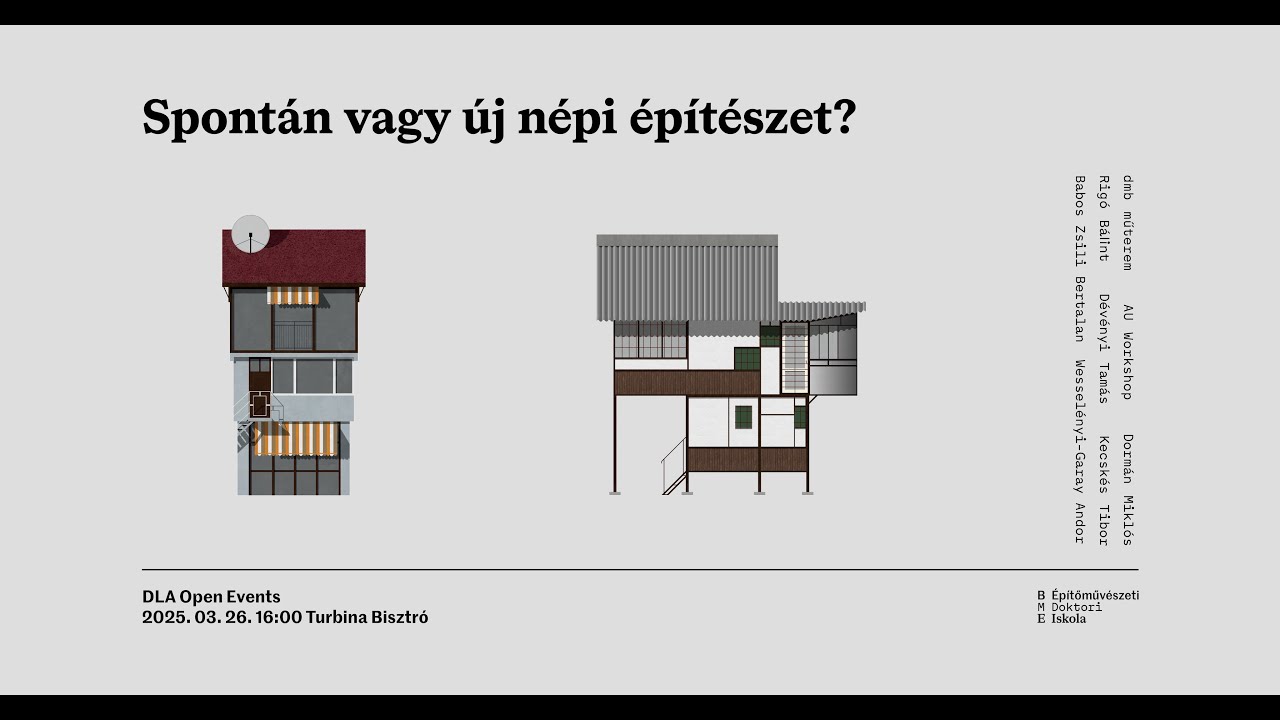 Spontán vagy új népi építészet? - kerekasztal beszélgetés