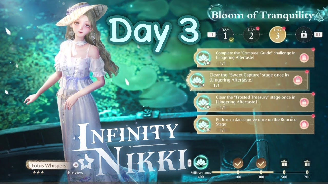 Infinity Nikki 2.3 - Bloom of Tranquility Day 3 Quests