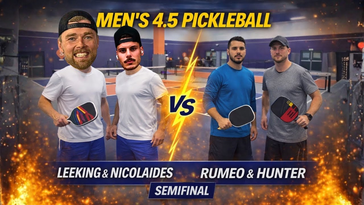 Men’s Doubles 4.5 Pickleball Semifinal | Leeking & Nicolaiades vs Rumeo & Hunter