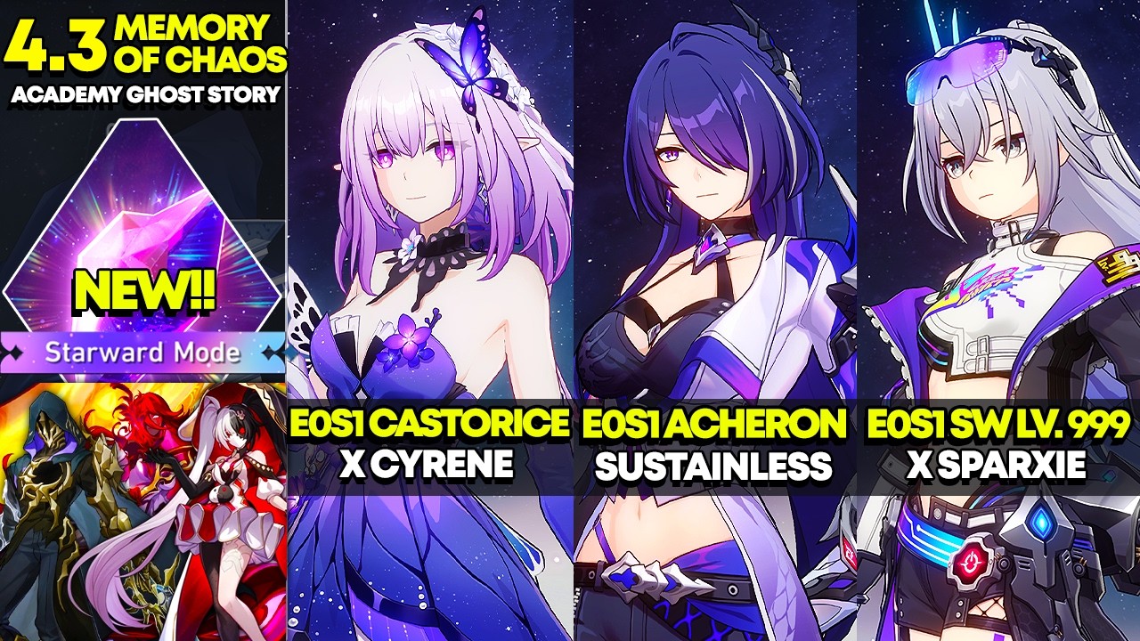 NEW Memory of Chaos 12: Starward Mode | E0S1 Castorice, E0S1 Acheron, E0S1 SW Lv. 999 | HSR 4.3