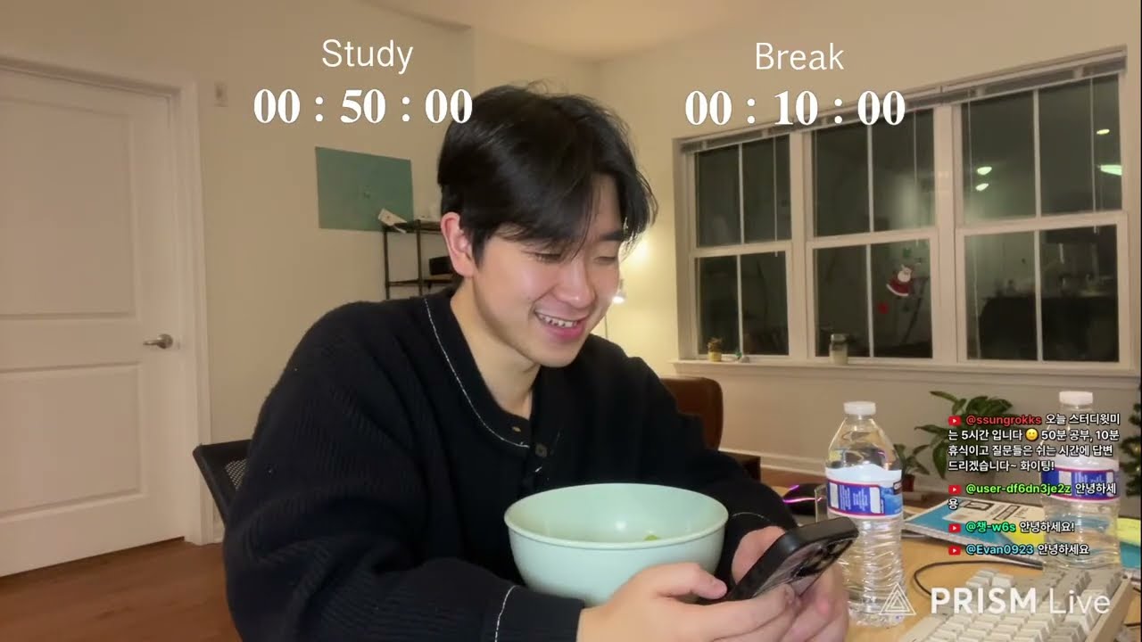 기말고사 D-5 미국 의대생 스터디윗미 Study with Me: Pomodoro 50, 10