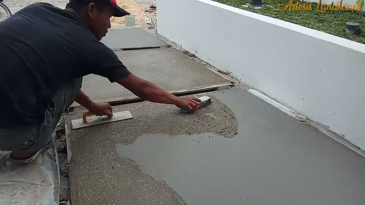 Proses 2 kali penyikatan hasil batu sikat lebih rapi & rata